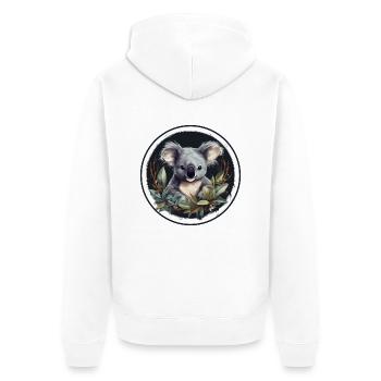 Koala mignon - Veste à capuche bio Premium Unisexe - blanc - Dos - Thijin (182cm)