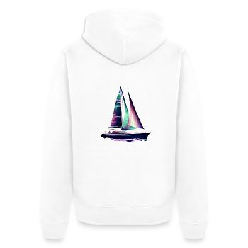 Sailor Sailing Ship Sailing Sailing Sailboat - Veste à capuche bio Premium Unisexe - blanc - Dos - Thijin (182cm)
