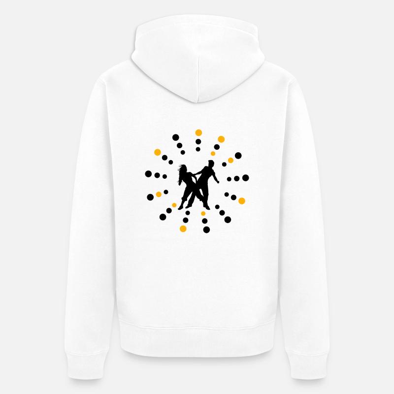 Danse Musique de danse - Veste à capuche bio Premium Unisexe - blanc