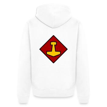 Mjölnir - Veste à capuche bio Premium Unisexe - blanc - Dos - Thijin (182cm)