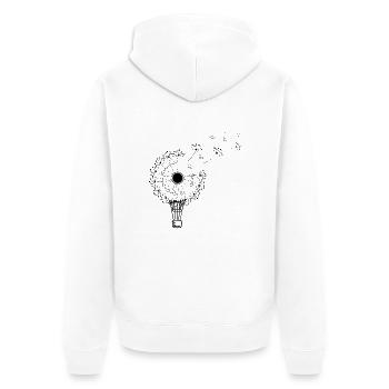 Montgolfière pissenlit - Veste à capuche bio Premium Unisexe - blanc - Dos - Thijin (182cm)
