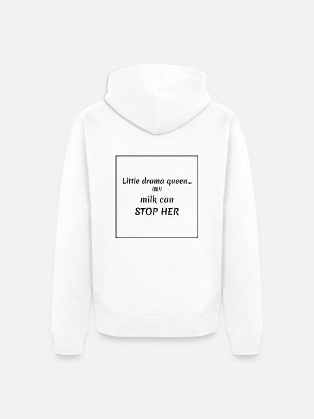 Drame Bébé Drôle Dire - Veste à capuche bio Premium Unisexe - blanc