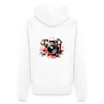 Fotograf Fotografen Camera Fotografieren Kamera - Unisex Premium Bio Zip Hoodie - Weiß - Hinten - Thijin (182cm)