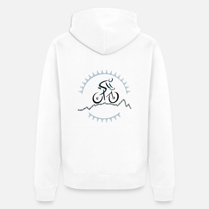 Cycliste professionnel - Veste à capuche bio Premium Unisexe - blanc
