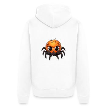 Bébé araignée Halloween Cartoon - Veste à capuche bio Premium Unisexe - blanc - Dos - Thijin (182cm)