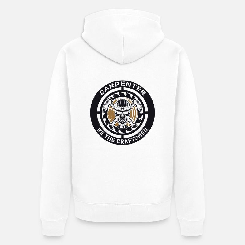 Menuisier nous les artisans - Veste à capuche bio Premium Unisexe - blanc