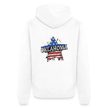 Oklahoma - États-Unis - États-Unis d’Amérique - Veste à capuche bio Premium Unisexe - blanc - Dos - Thijin (182cm)