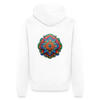 Mandala - Veste à capuche bio Premium Unisexe - blanc - Dos - Thijin (182cm)