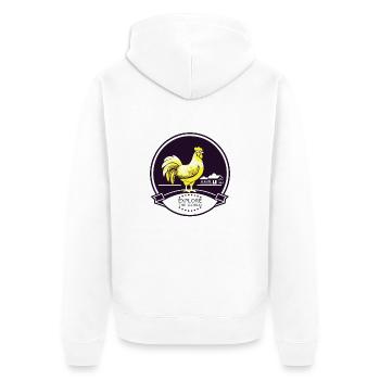 POULET DORÉ - Veste à capuche bio Premium Unisexe - blanc - Dos - Thijin (182cm)