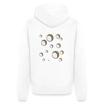 Loch an Loch - Unisex Premium Bio Zip Hoodie - Weiß - Hinten - Thijin (182cm)