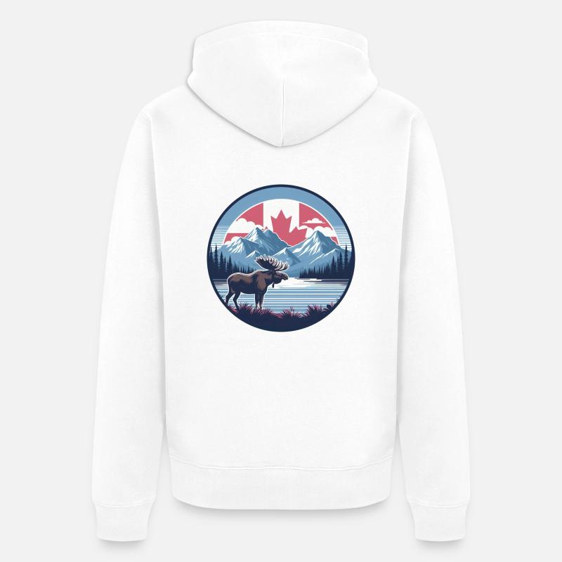 Canada 17 (en anglais seulement) - Veste à capuche bio Premium Unisexe - blanc