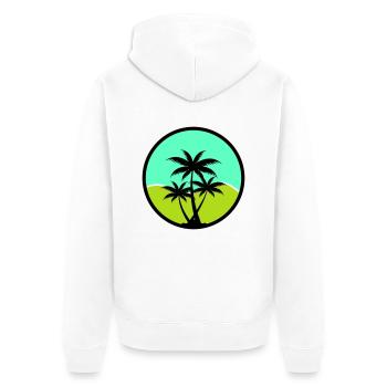 Palm trees - Unisex Premium Organic Zip Hoodie - white - Back - Thijin (182cm)