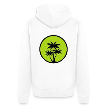 Palmiers - Veste à capuche bio Premium Unisexe - blanc - Dos - Thijin (182cm)