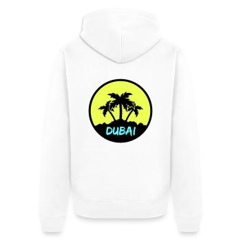 dubai - Unisex Premium Bio Zip Hoodie - Weiß - Hinten - Thijin (182cm)