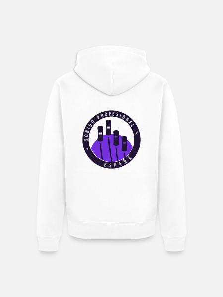 Logo mit transparentem Hintergrund. - Unisex Premium Bio Zip Hoodie - Weiß