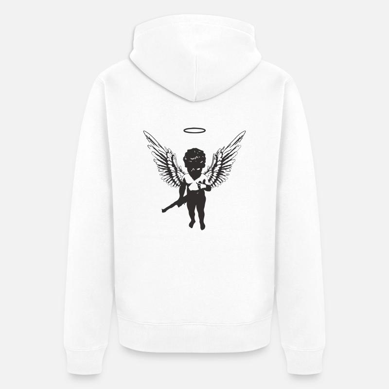 Illustration canne à pêche bébé - Veste à capuche bio Premium Unisexe - blanc