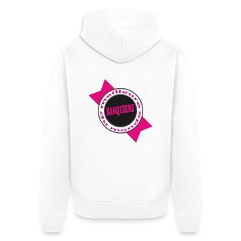 Meilleure BANQUIERE - Veste à capuche bio Premium Unisexe - blanc - Dos - Thijin (182cm)