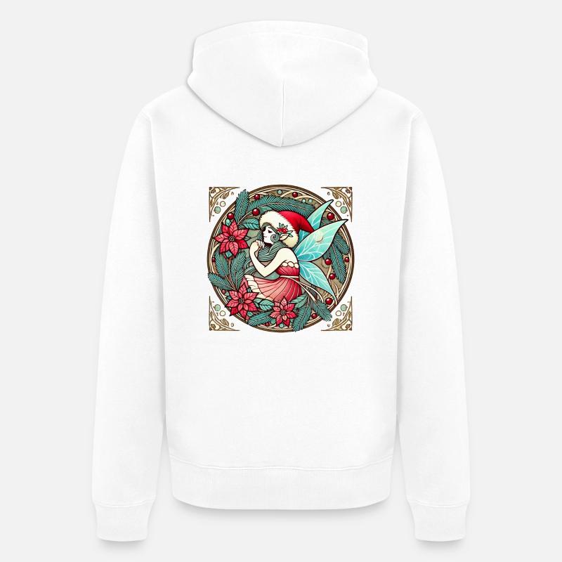 Fée de Noël - Veste à capuche bio Premium Unisexe - blanc