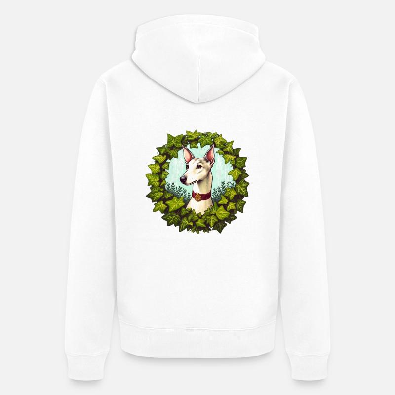 Vintage Galgo - Veste à capuche bio Premium Unisexe - blanc