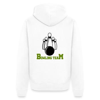 Équipe de bowling - Veste à capuche bio Premium Unisexe - blanc - Dos - Thijin (182cm)