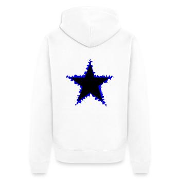 STAR 2 - Unisex Premium Bio Zip Hoodie - Weiß - Hinten - Thijin (182cm)
