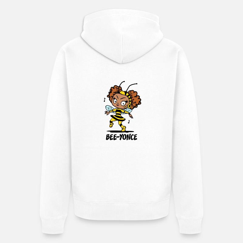 BEE-YONCE ! (chanteuse, abeille) - Veste à capuche bio Premium Unisexe - blanc