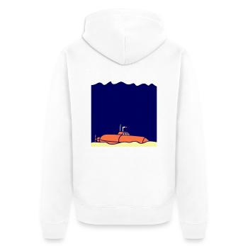 Submarine sunk ground grounded - Unisex Premium Organic Zip Hoodie - white - Back - Thijin (182cm)