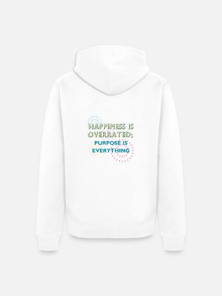 Purpose Is Everything Inspirational Design - Unisex Premium Organic Zip Hoodie - white