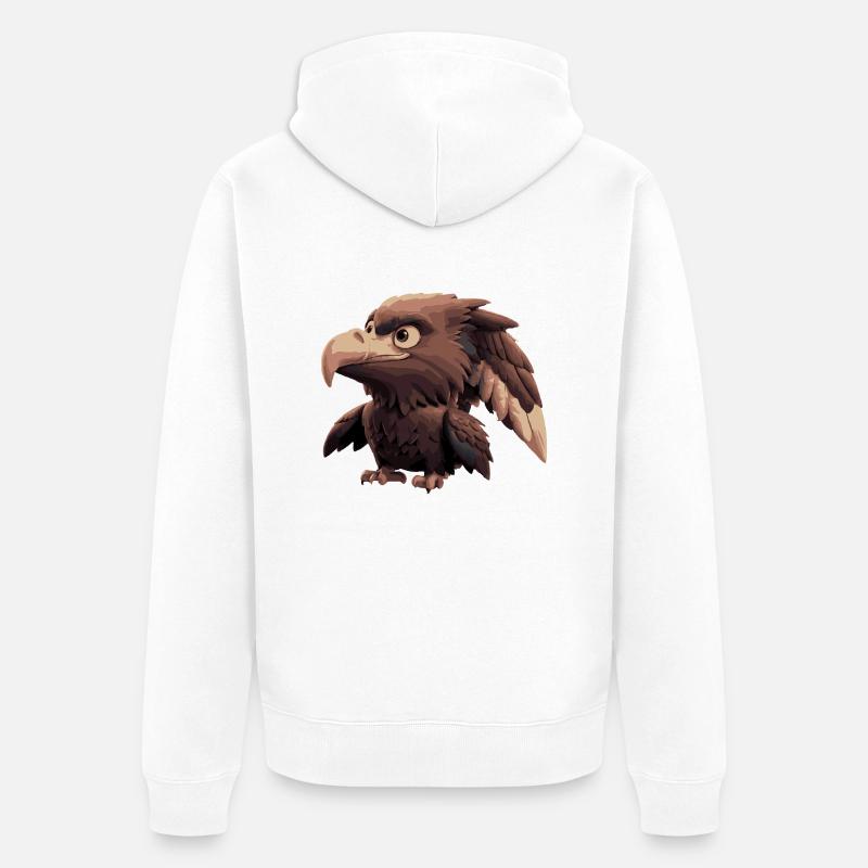 Bande dessinée Eagle - Veste à capuche bio Premium Unisexe - blanc