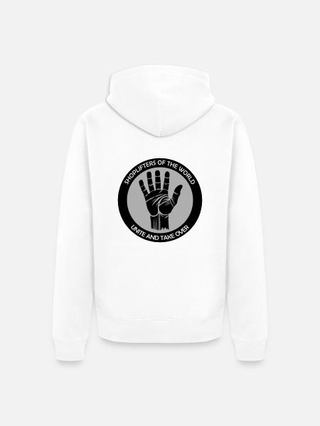 Shoplifters unite - Unisex Premium Organic Zip Hoodie - white