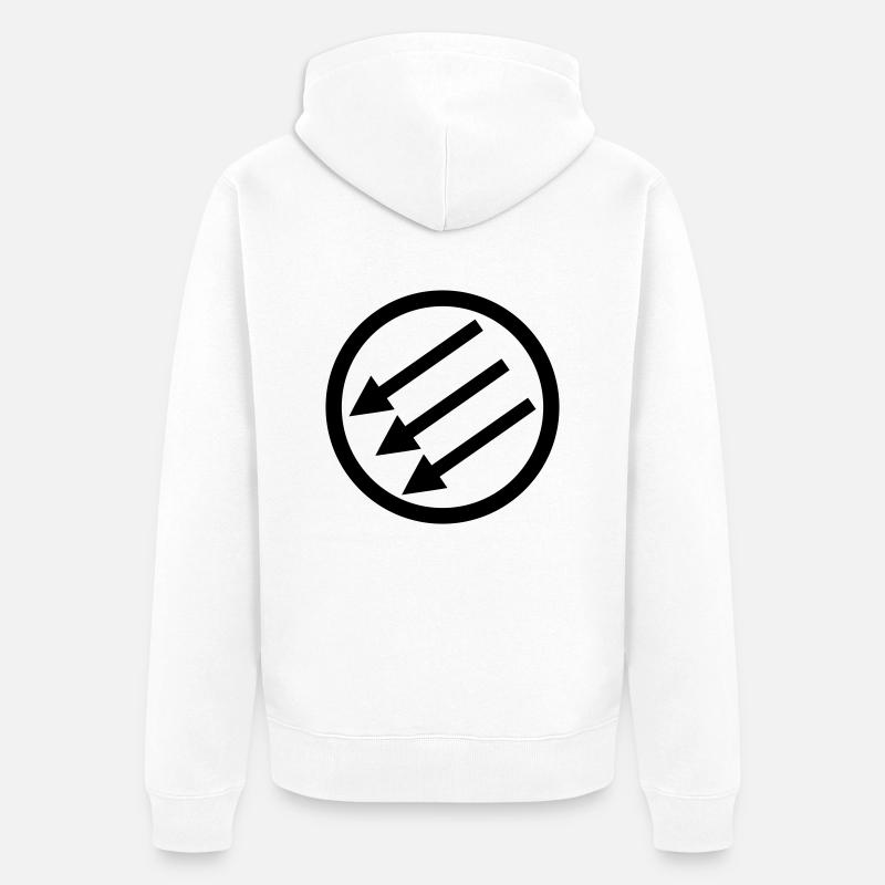 Järnfronten / Eiserne Front / Iron Front - Unisex Premium Bio Zip Hoodie - Weiß