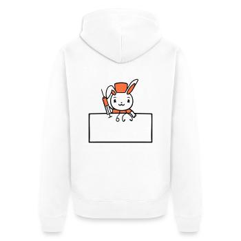 Hase Arzt Spritze Krankenschwester Krankenhaus - Unisex Premium Bio Zip Hoodie - Weiß - Hinten - Thijin (182cm)