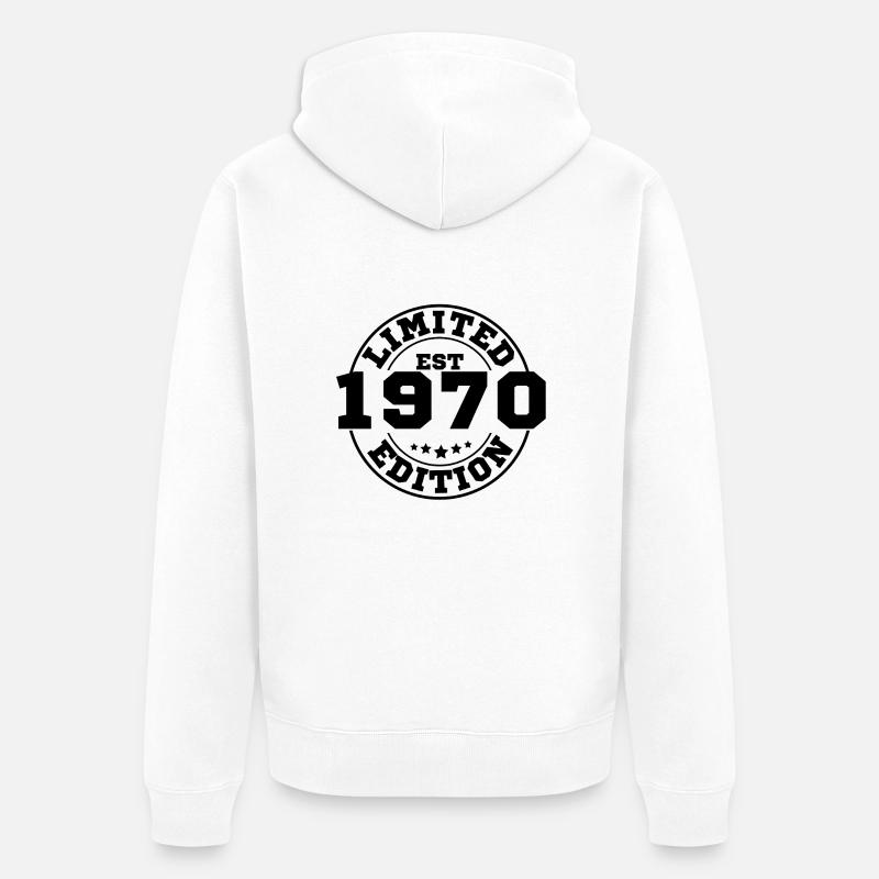 1970 limited edition - Veste à capuche bio Premium Unisexe - blanc