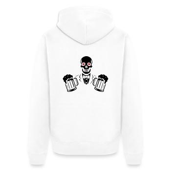 Marié Bière Mariage - Veste à capuche bio Premium Unisexe - blanc - Dos - Thijin (182cm)