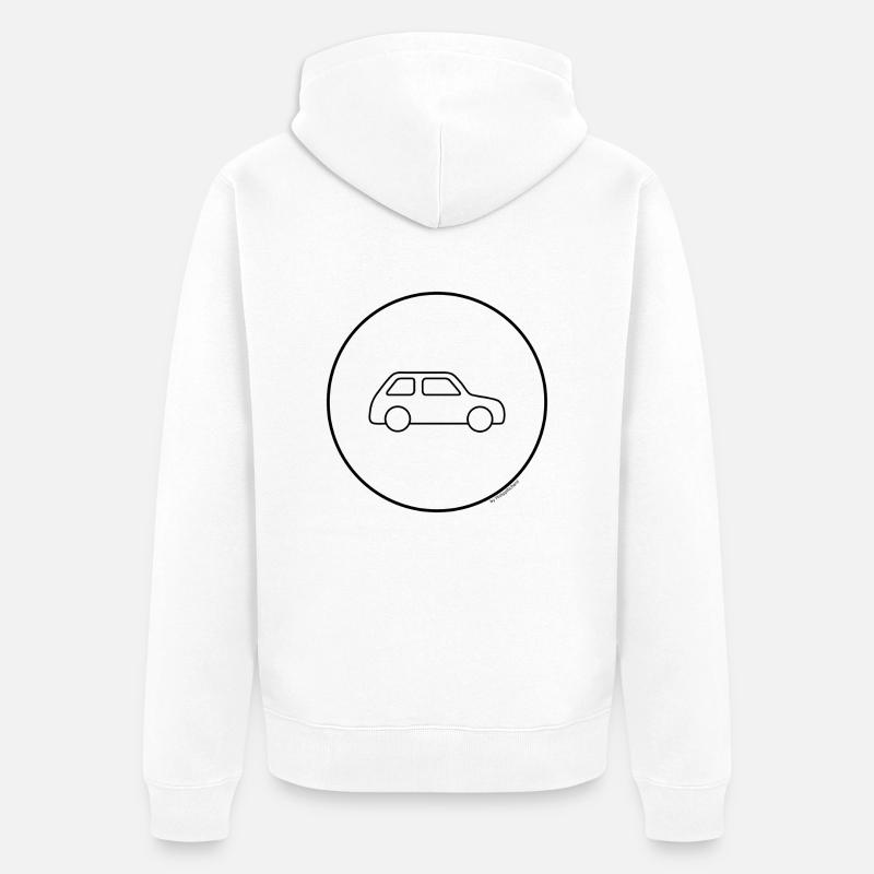 einfach ein Auto - Unisex Premium Bio Zip Hoodie - Weiß