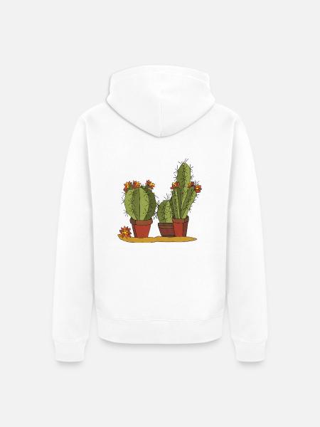 Blumen - Unisex Premium Bio Zip Hoodie - Weiß