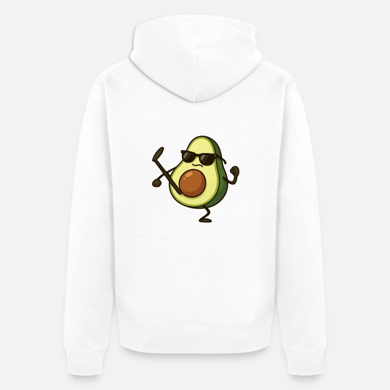 avocado karate - Unisex Premium Bio Zip Hoodie - Weiß