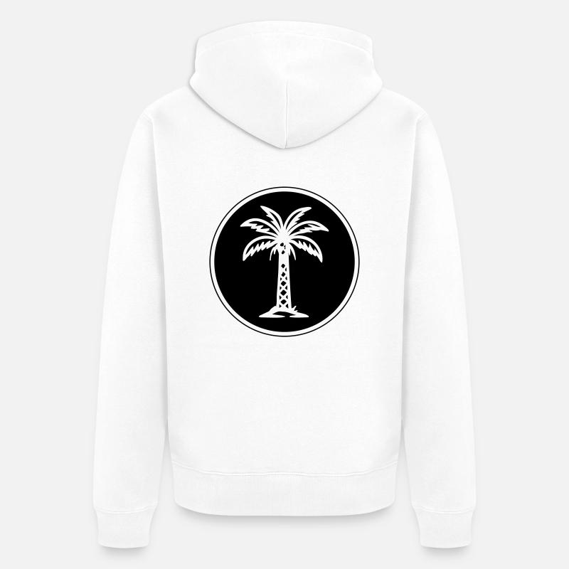 Icône de palmier Icône - Veste à capuche bio Premium Unisexe - blanc