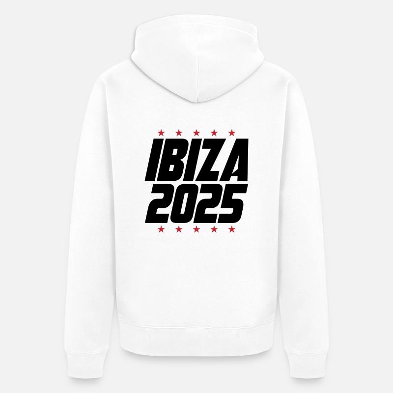 Ibiza 2025 - Veste à capuche bio Premium Unisexe - blanc