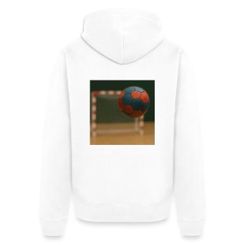 Sport - Handball - Veste à capuche bio Premium Unisexe - blanc - Dos - Thijin (182cm)