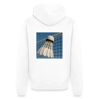 Sport - Badminton - Veste à capuche bio Premium Unisexe - blanc - Dos - Thijin (182cm)