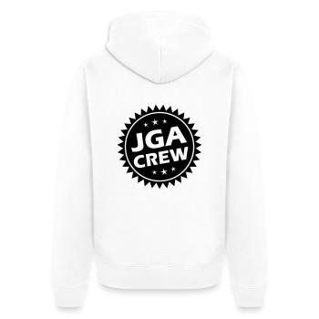 Jga Crew Junggesellenabschied - Unisex Premium Bio Zip Hoodie - Weiß - Hinten - Thijin (182cm)