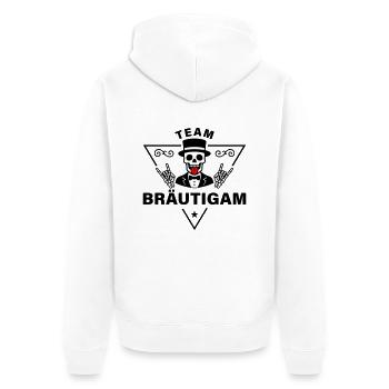 Team Groom Skeleton - Veste à capuche bio Premium Unisexe - blanc - Dos - Thijin (182cm)
