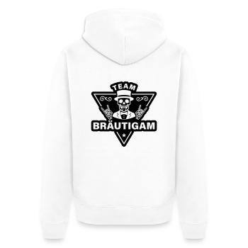 Team Groom Skeleton - Veste à capuche bio Premium Unisexe - blanc - Dos - Thijin (182cm)