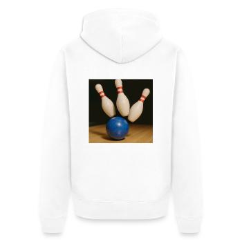 Sports - Bowling - Veste à capuche bio Premium Unisexe - blanc - Dos - Thijin (182cm)