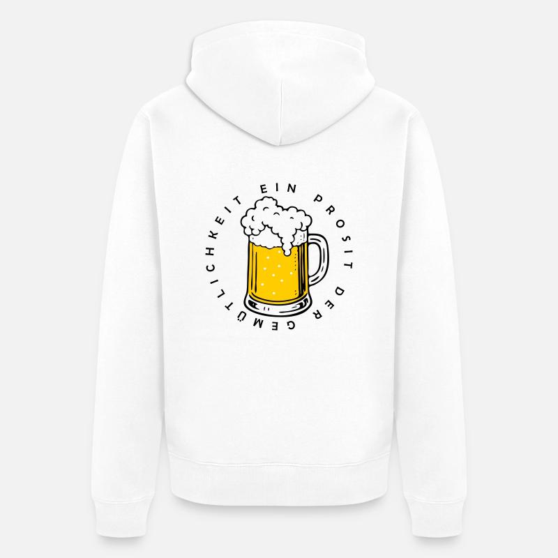 Ein Prosit der Gemütlichkeit - Veste à capuche bio Premium Unisexe - blanc