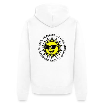 Soleil Soleil Drôle - Veste à capuche bio Premium Unisexe - blanc - Dos - Thijin (182cm)