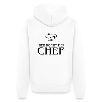 Cuisine Chef Nourriture Boisson Amusant Chef Style de vie - Veste à capuche bio Premium Unisexe - blanc - Dos - Thijin (182cm)