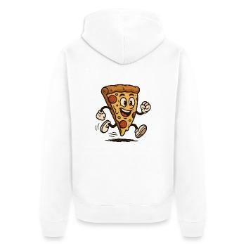 pizza bunt - Unisex Premium Bio Zip Hoodie - Weiß - Hinten - Thijin (182cm)