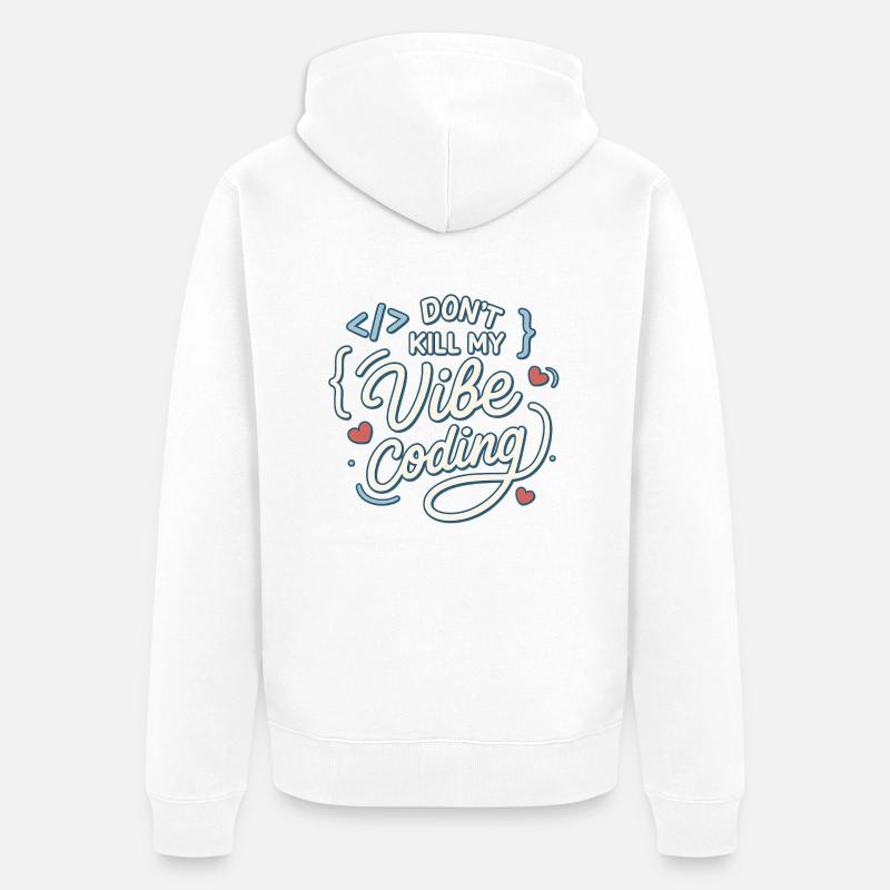 Vibe coding - Veste à capuche bio Premium Unisexe - blanc